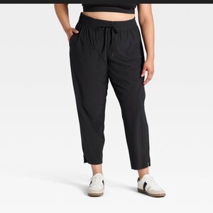 Women's Active Light High-Rise Taper Pants - All In Motion™ Black XXL
